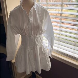 Maeve Cream Blouse with Branded Neck Tag